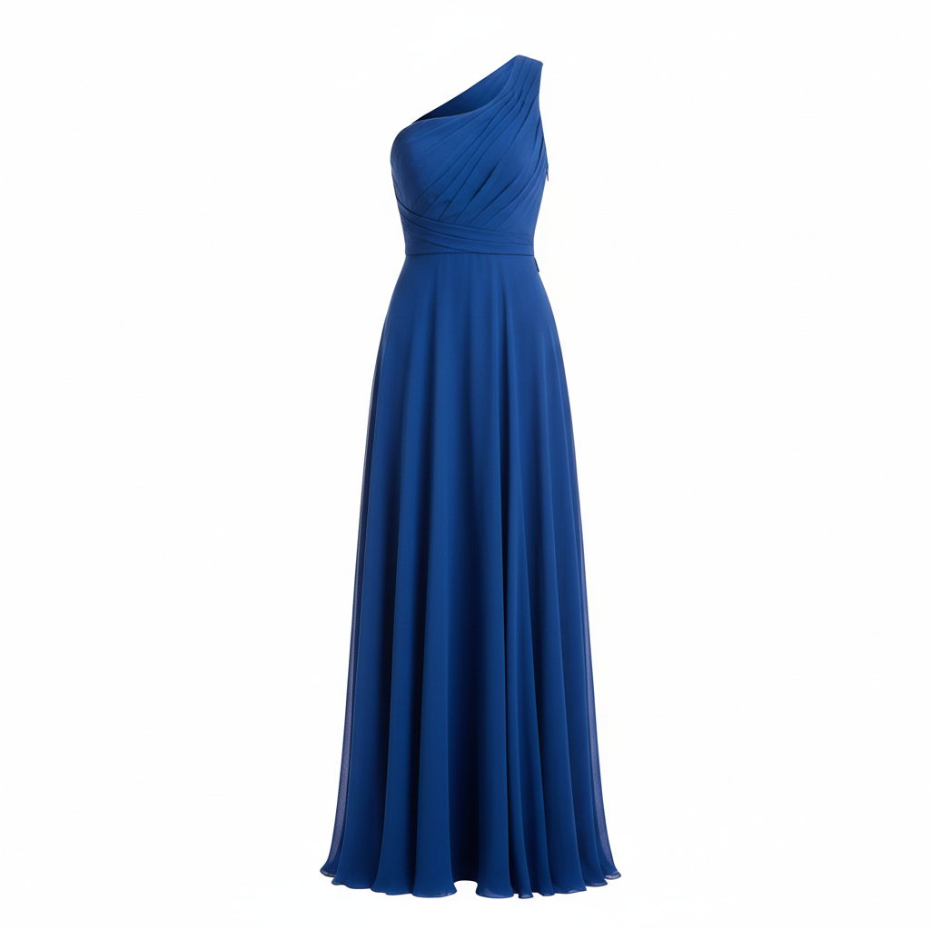 One Shoulder Evening Dress in Royal Blue – Hero
