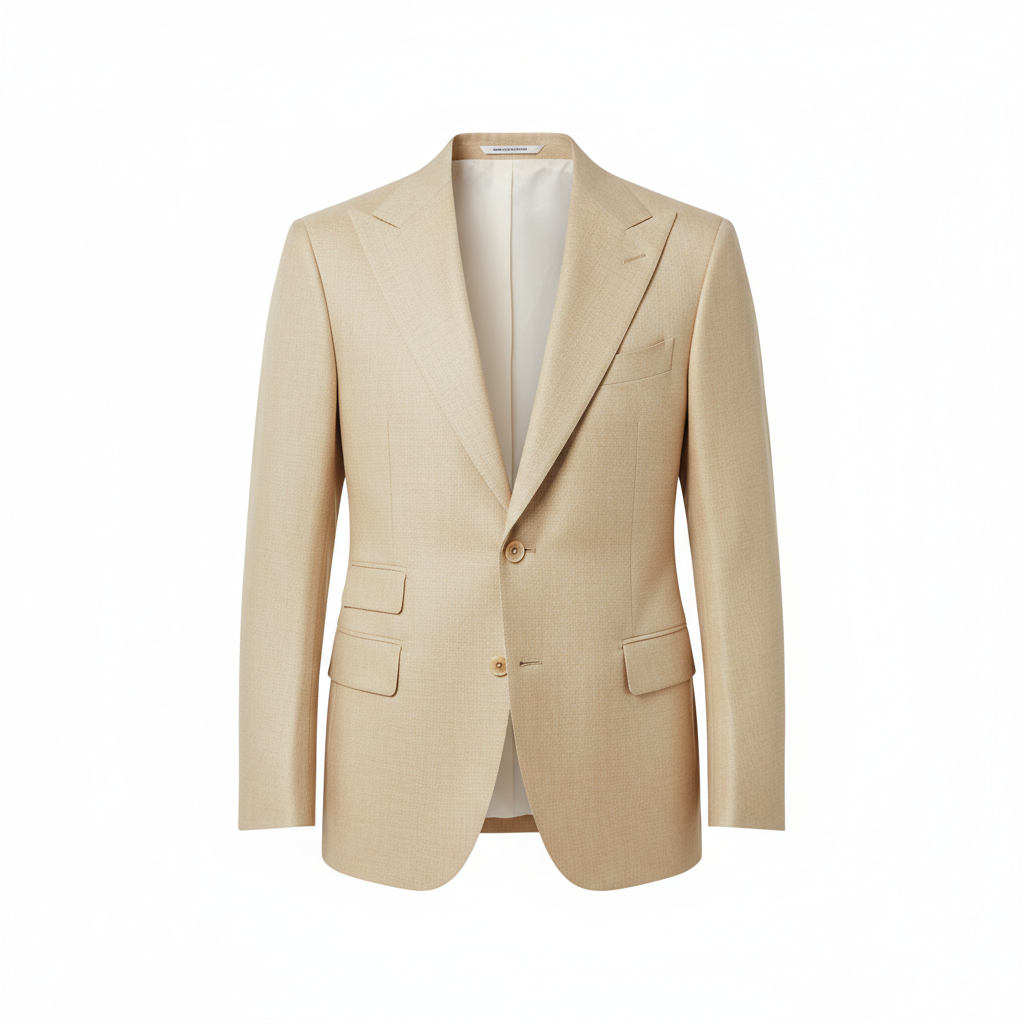 Heritage Button Blazer – Ivory Sand – Hero