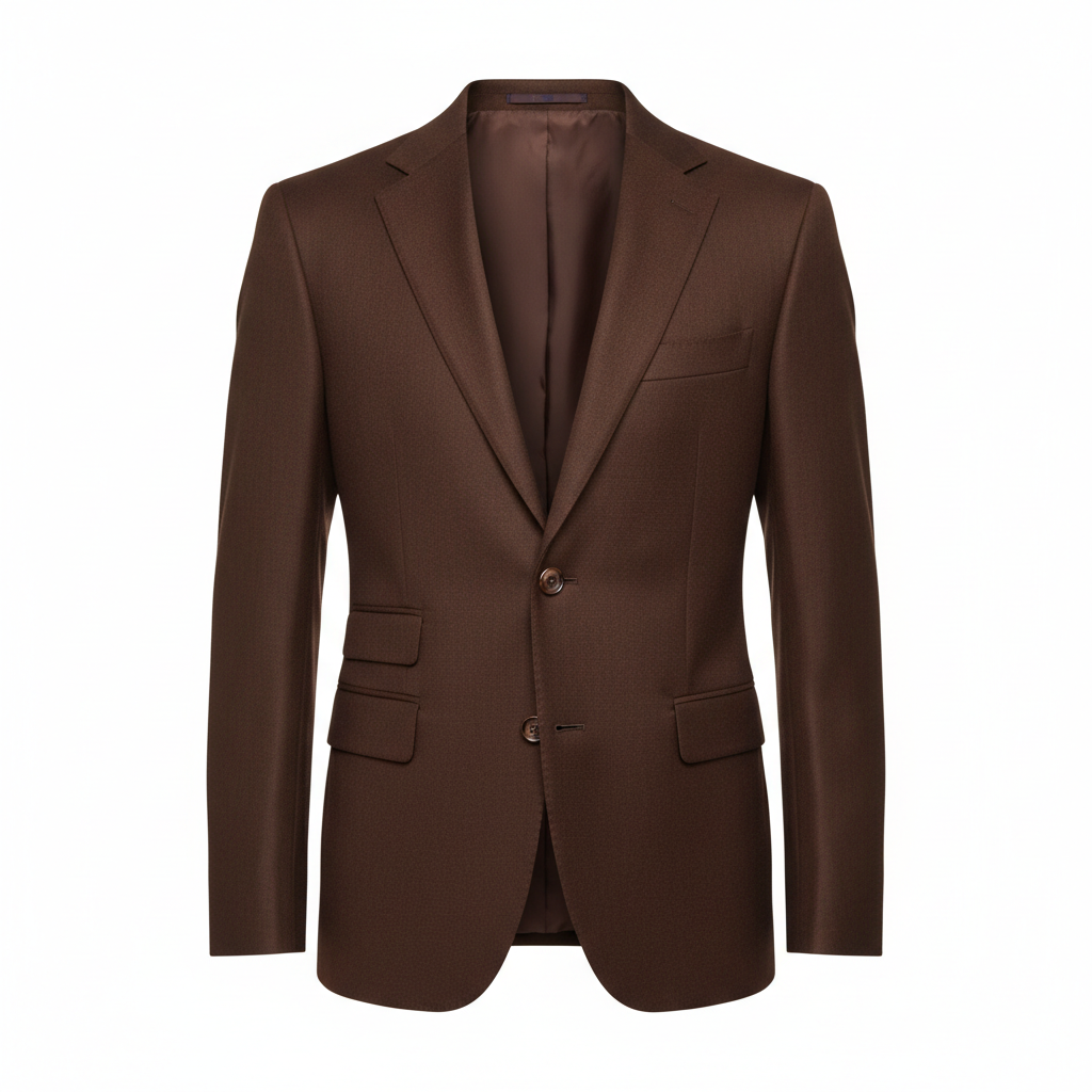Executive Single-Breasted Blazer – Walnut Brown – Hero