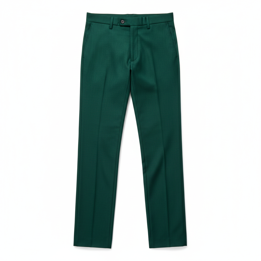 Tailored Casual Trousers in Emerald Green – Hero