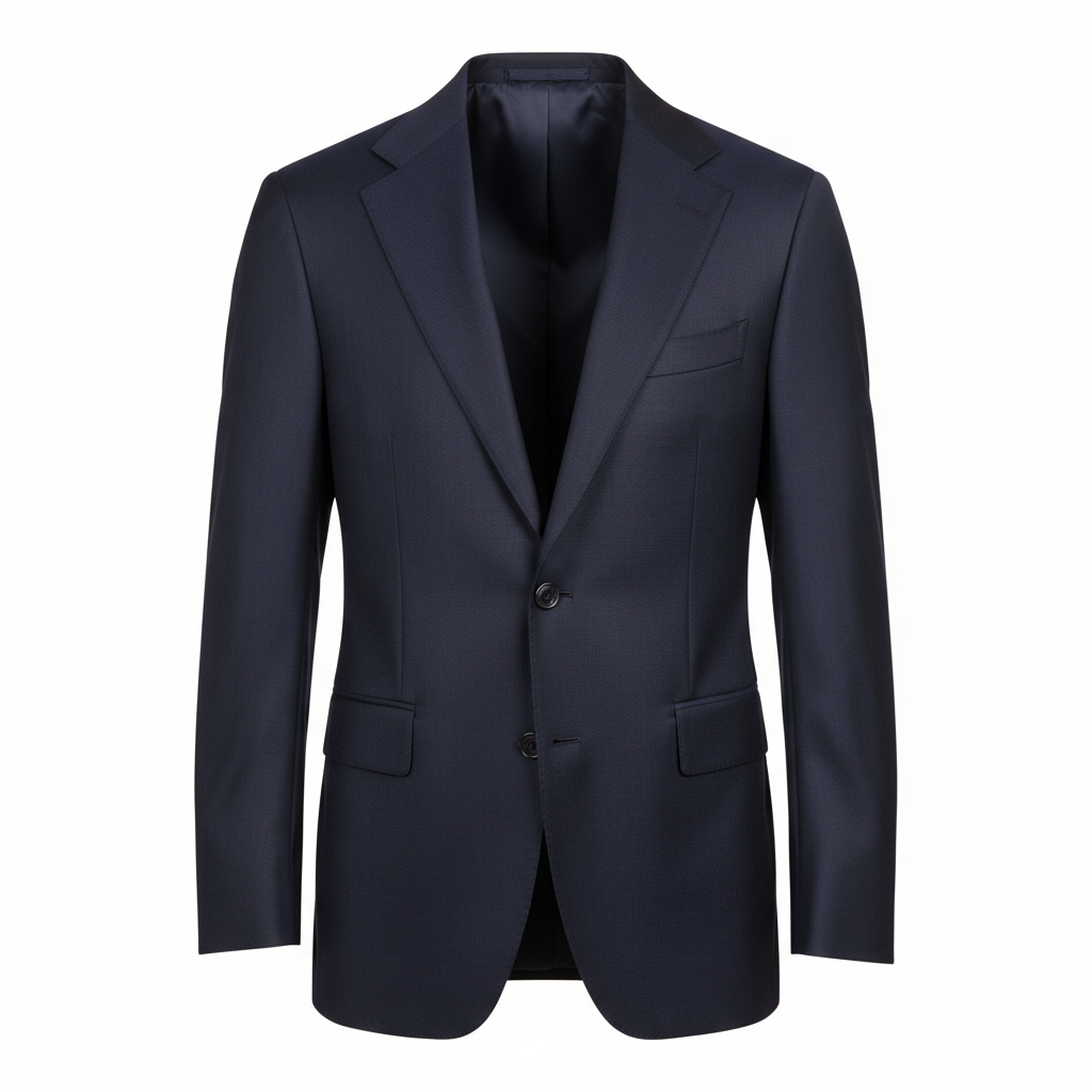 Executive Single-Breasted Blazer – Midnight Navy – Front View
