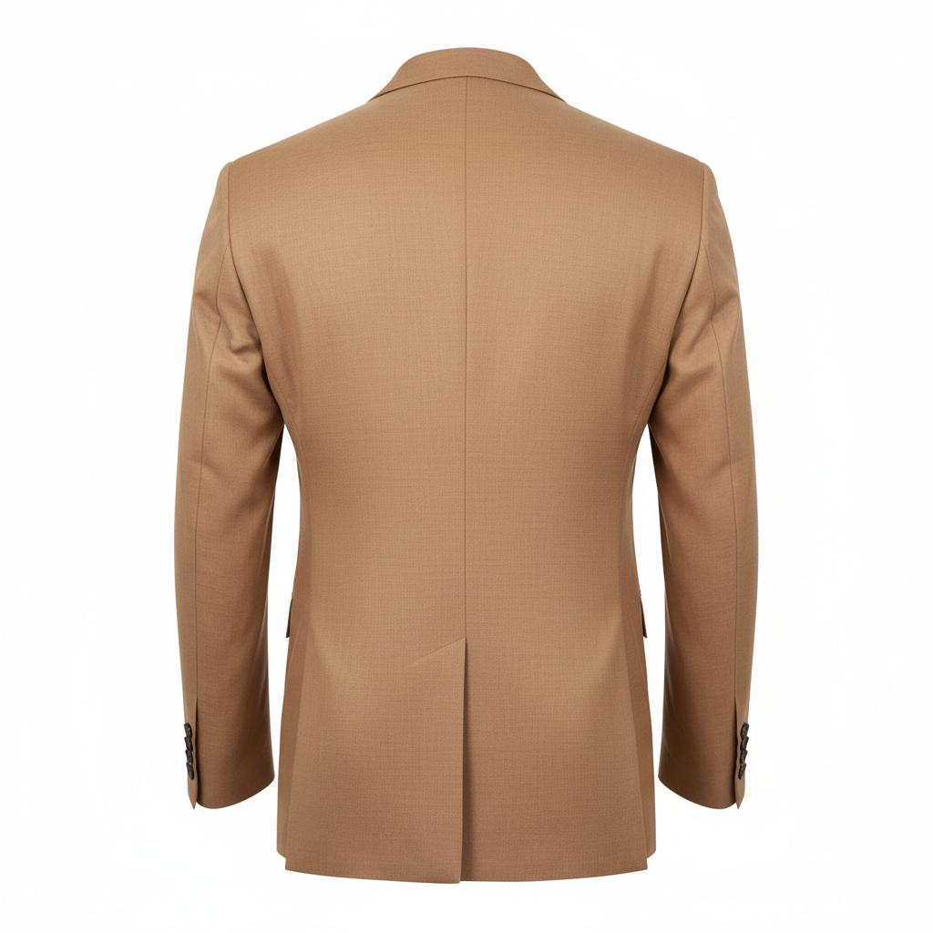 Executive Single-Breasted Blazer – Dusty Camel – Back View