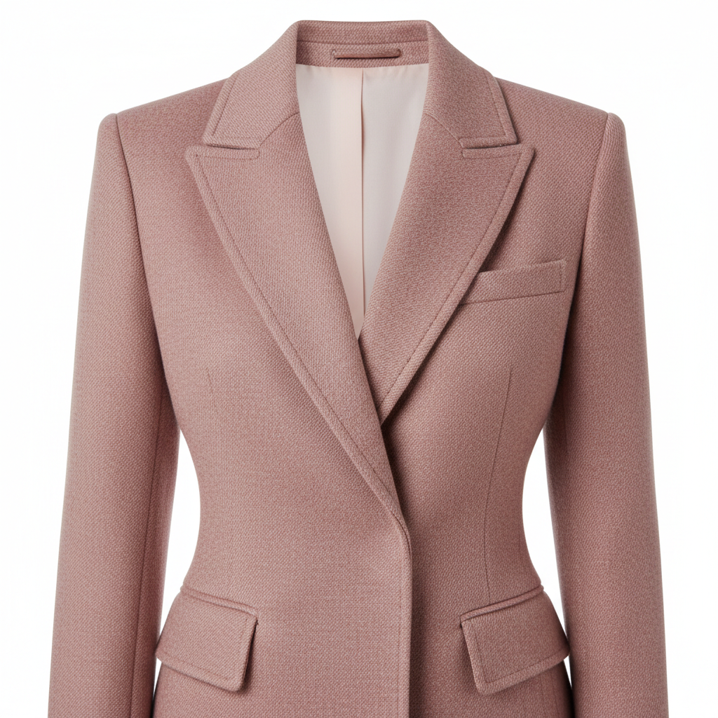 City Blazer Dusty Rose – Fabric Detail