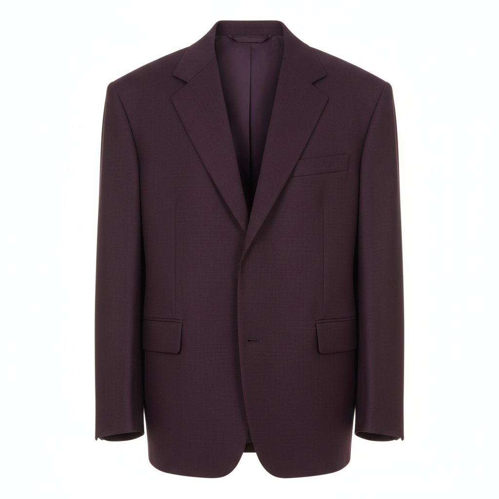 Modern Oversized Blazer – Dark Plum – Front View