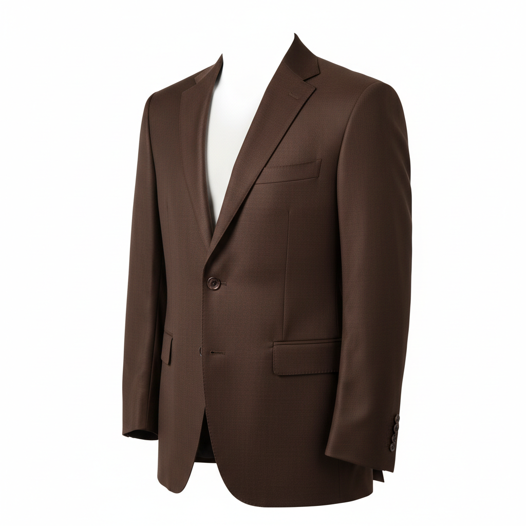 Executive Single-Breasted Blazer – Walnut Brown – Hero