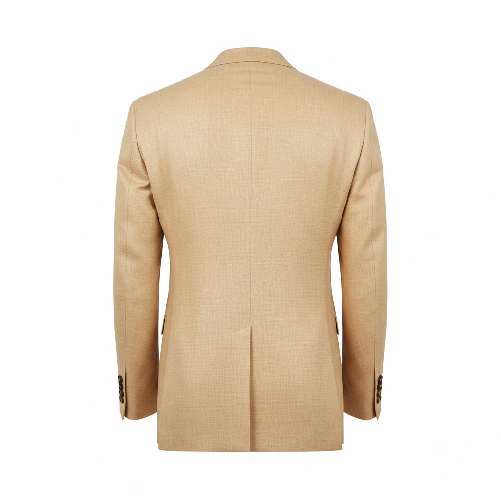 Heritage Button Blazer – Ivory Sand – Back View