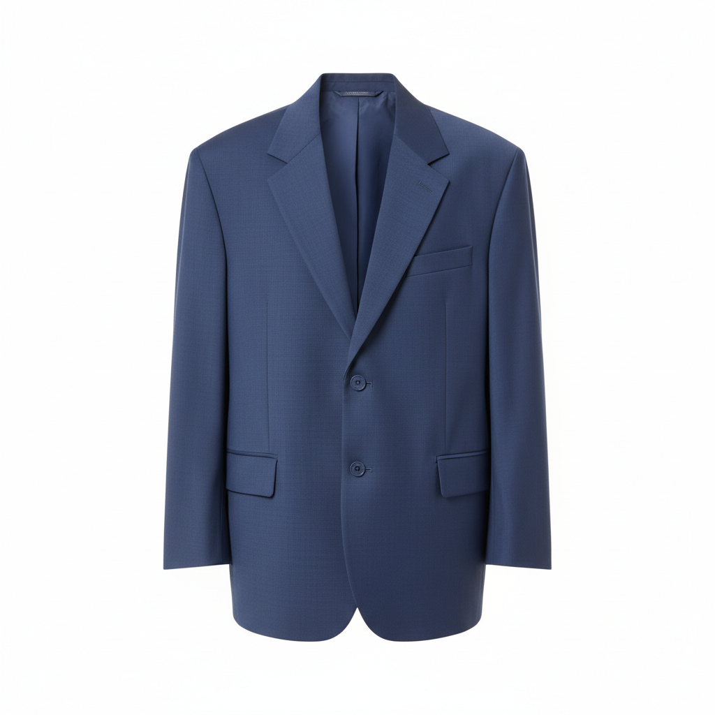 Modern Oversized Blazer – Slate Blue – Front View