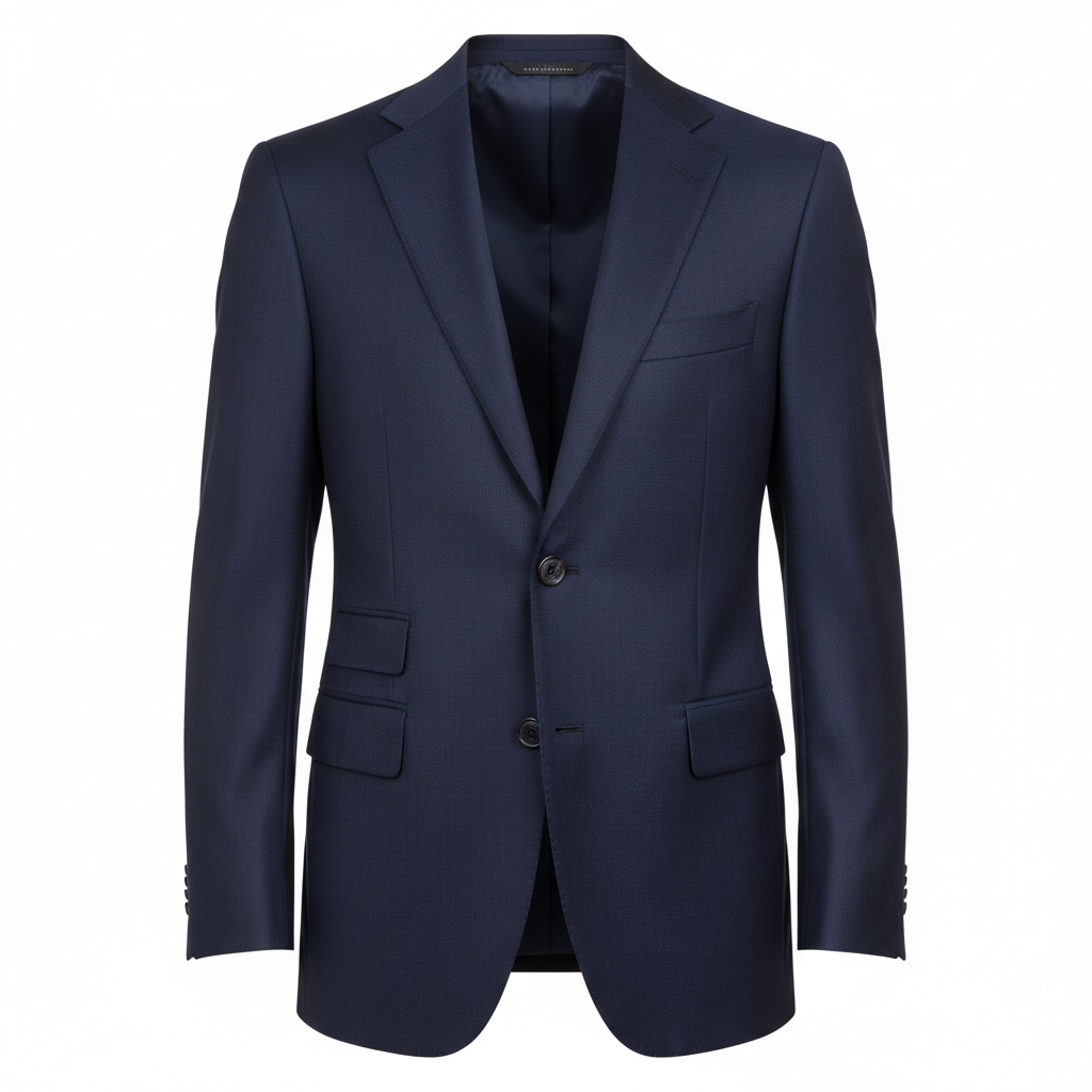 Heritage Button Blazer – Deep Navy – Front View