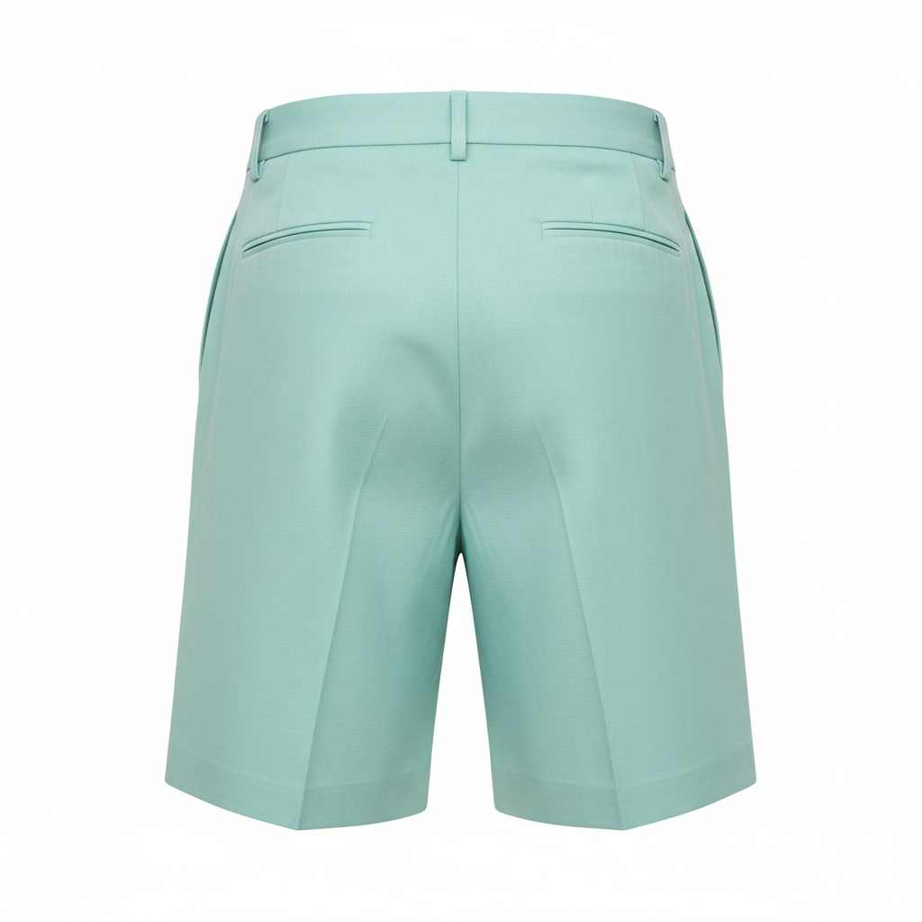 Bermuda Tailored Shorts in Ocean Mint – Back View