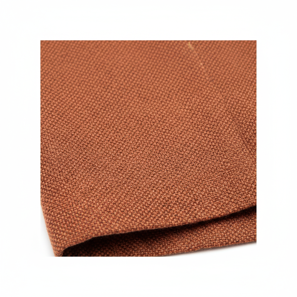 Bermuda Tailored Shorts in Terracotta Rust – Detail Close-Up