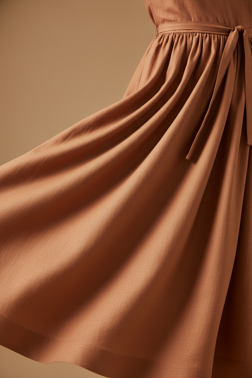 Waist/drape detail - Terracotta Clay